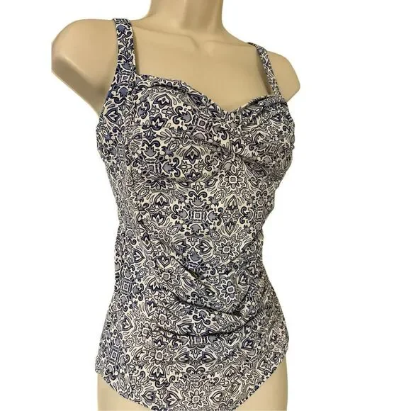 Seekers Australia Blue Scrunch Tummy One Piece Swimwear Size 10 - Picture 2 of 6